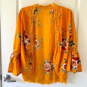 Women's Floral Print  Sheer Chiffon Cardigan